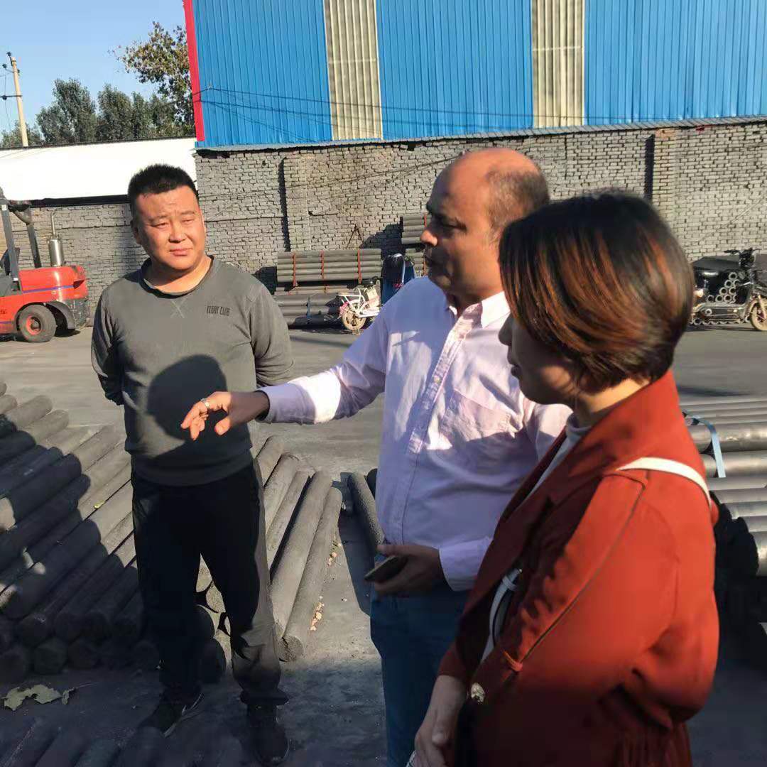 Indian customer visit our factory's large stock warehouse